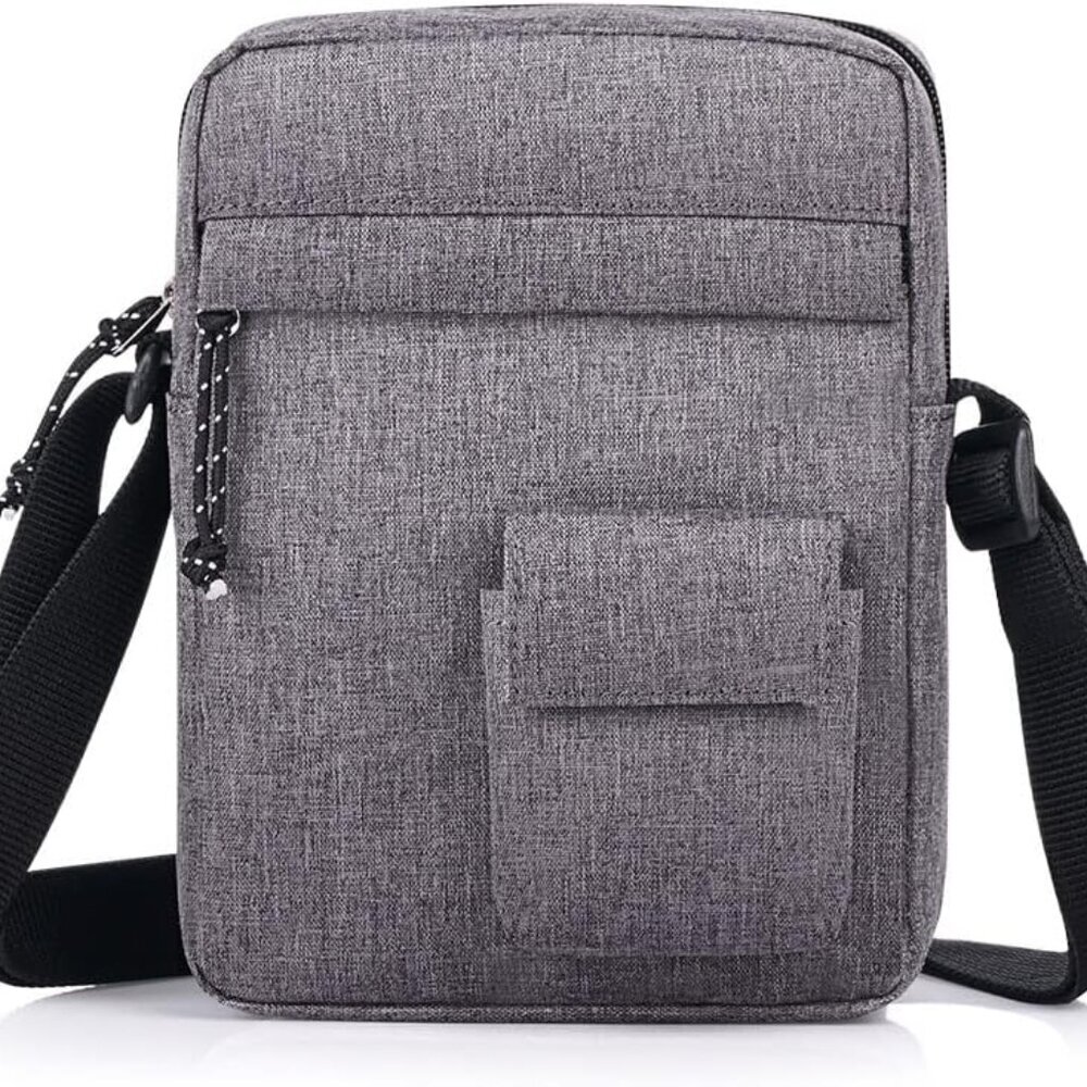 Mini Crossbody Bag for Men Shoulder Bag Organize Wallet Phones and Water Bottle